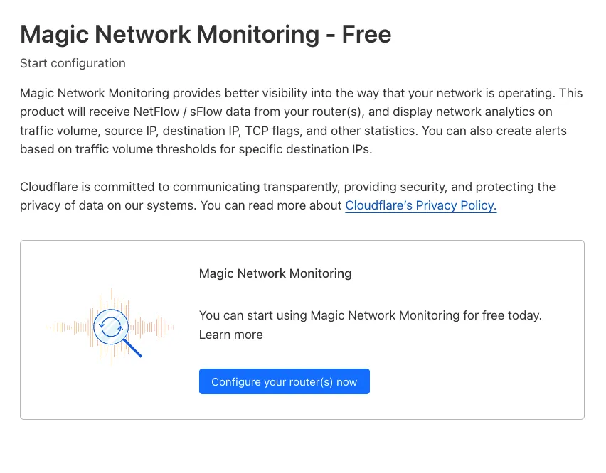 Try out the free version of Magic Network Monitoring
